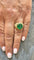 Bague 51 Bague en or jaune , diamants et émeraude 58 Facettes