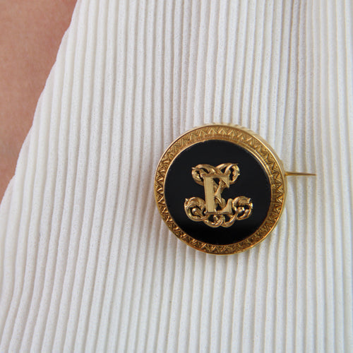 Broche Broche ancienne or et pâte de verre 58 Facettes 15-457