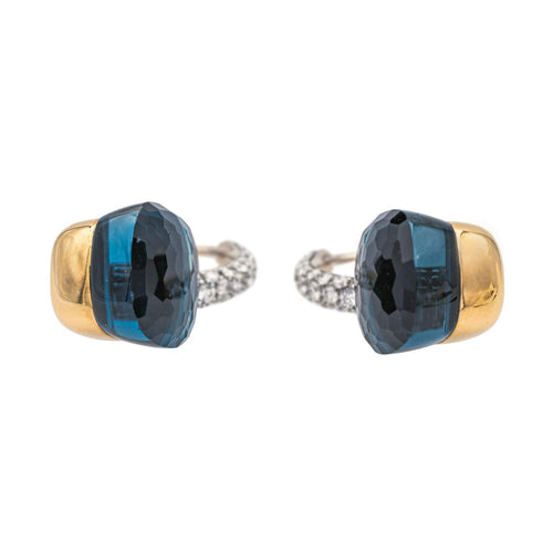 Boucles d'oreilles Pomellato Boucles d'oreilles Nudo Or rose Topaze, Diamant 58 Facettes 4174325RV