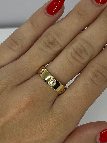 Bague 53 Bague Cartier Love Grand Modèle 6 diamants 58 Facettes