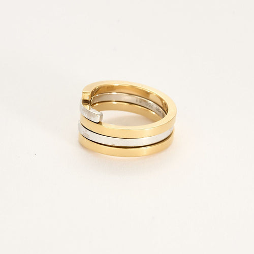 Bague 51 Dinh Van - Spirale -  Bagues en Or jaune & blanc 58 Facettes SMA0382X2