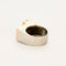 Bague 47.5 Bague Tank platine et or jaune, émeraude, rubis et diamants 58 Facettes 250212