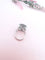 Bague 55.5 Bague Aigue-marine en solitaire Or Blanc 18 K 58 Facettes AA 1666