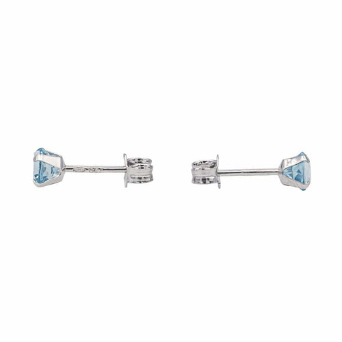 Boucles d'oreilles Boucles d'oreilles Puces Or blanc Topaze 58 Facettes 4021230RV