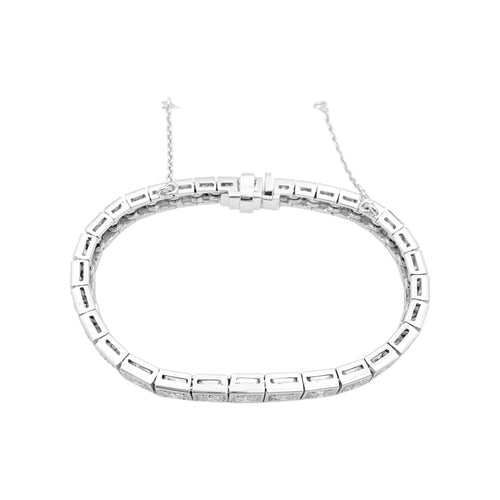 Bracelet Bracelet ligne en or blanc, 4 carats de diamants. 58 Facettes 34994