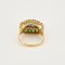 Bague 54.5 Bague or jaune, saphir, diamants et émeraudes 58 Facettes GU282