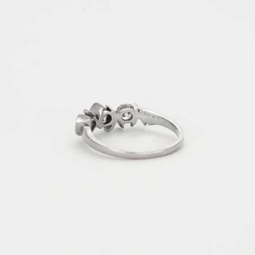 Bague 60 Bague trilogie or gris et diamants 58 Facettes GU46