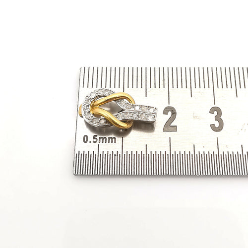 Pendentif Pendentif en or jaune et blanc & diamants 58 Facettes