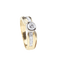 Anillo en oro amarillo 18K con diamantes talla brillante y princesa 58 Facettes 129555D