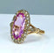Bague 50 Bague en or 18 carats ornée d’une topaze rose et de diamants. Epoque Napoléon III. 58 Facettes AB273