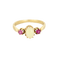 Bague 51,5 Bague en or jaune, opale et rubis de synthèse 58 Facettes SQU3784X6