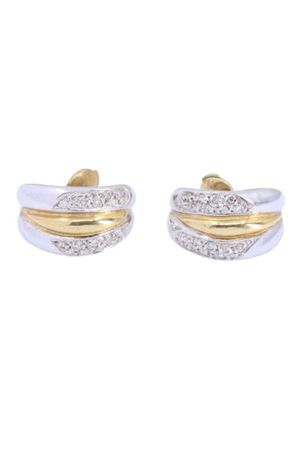 DEMI-CRÉOLES DIAMANTÉES 2 ORS 58 Facettes 095071