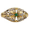 Bracelet Bracelet en or style rétro 1945 avec diamants et émeraude 58 Facettes Q75B