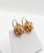 Boucles d'oreilles Dormeuses marguerite antique or rose 18k diamants et perles (circa 1900) 58 Facettes A06102