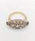 Bague 54.5 Bague marquise inversée Art déco en or 18k et platine, diamants et émeraudes 58 Facettes A06453