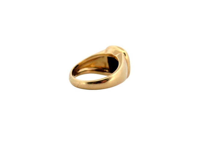 Bague 53 vintage bague HERMES cabochon lapis lazuli en or jaune 18k t 53 ecrin 58 Facettes 267840