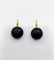 Boucles d'oreilles Dormeuses antique or 18k cabochon de jais gravé d'étoiles (circa 1900) 58 Facettes A06201