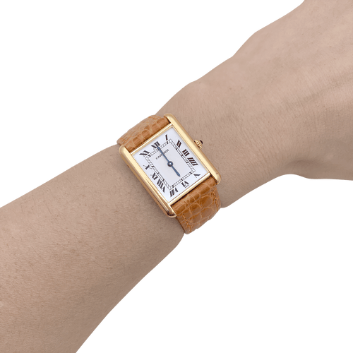 Montre Montre Cartier, "Tank Louis Cartier", or jaune. 58 Facettes 34456