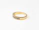 Bague 55 Demi alliance or jaune diamants 58 Facettes Al.Dem.rail.1388