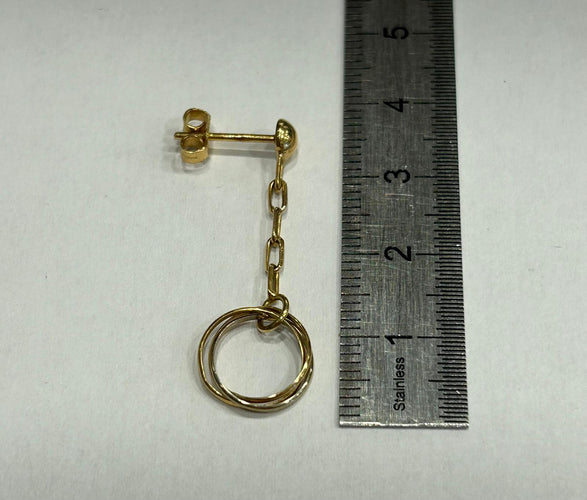Boucles d'oreilles Boucles d'oreilles 2 ors pendantes 58 Facettes LP262/5