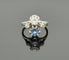 Bague 53 Bague ancienne Vous & Moi en or et platine, diamants et saphir 58 Facettes