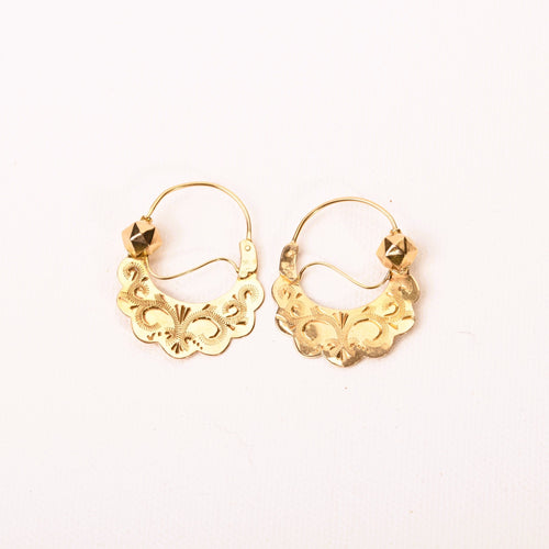 Boucles d'oreilles Boucles d'oreilles créoles savoyardes trois ors 58 Facettes