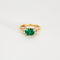Bague 45 MELLERIO dits MELLER- Bague or jaune émeraude et diamants 58 Facettes