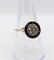 Bague 56.5 Bague cible art déco or jaune, diamants et saphirs calibrés synthétiques 58 Facettes A05652