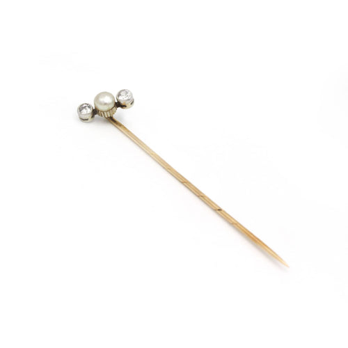 Broche Epingle À Cravate - Or, Perle & Diamants 58 Facettes 250299R
