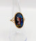 Bague 55 Bague Art nouveau Limoges plaque émaillée profil féminin en or 18k 58 Facettes A06418