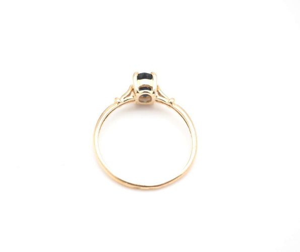 Bague 49 Bague or jaune et saphir 58 Facettes