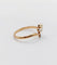 Bague trèfle antique en or rose, perles et diamant