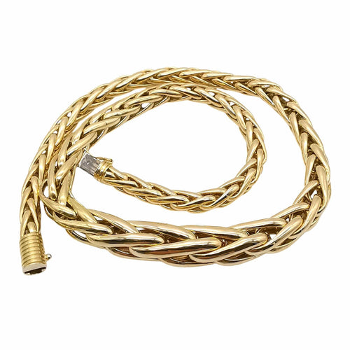 Collier Collier maille palmier en or jaune 58 Facettes