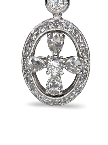 Pendentif Pendentif or blanc et diamants 58 Facettes 870