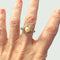 Bague SORTIJA DE DISEÑO ART DECO ÉPOCA 1930- 1935 de ORO 18 kts con DIAMANTES s y PERLA de cultivo. 58 Facettes Q988A