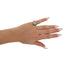 Bague 50 vintage bague style art deco 5 diamants 0.95 ct t50 en or blanc 18k 10.3gr 58 Facettes 269294