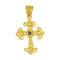 Pendentif Pendentif Croix Or jaune Saphir 58 Facettes 2622579CN