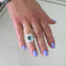 Bague 54 Bague Art Déco or émeraude diamants 58 Facettes