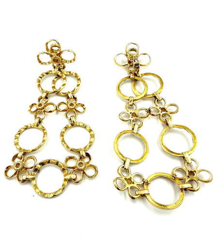 Boucles d'oreilles ALEXANDRE REZA. Importantes boucles d'oreilles or jaune 18K 58 Facettes