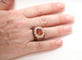 Bague 56 BAGE GRENAT "MANDARIN" DIAMANTS ET SAPHIRS DE COULEUR EN OR JAUNE 18K 58 Facettes