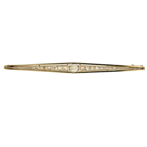 Broche Broche de style art déco en Or blanc 18k Diamant 58 Facettes 250293