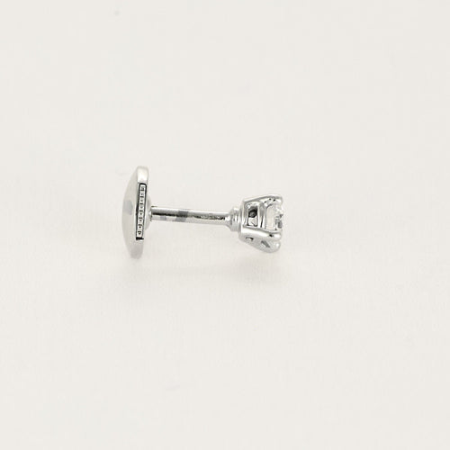 Boucles d'oreilles Puces d'oreilles en or blanc et diamants 58 Facettes B250570