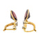 Boucles d'oreilles Boucles d'oreilles Dormeuses Or jaune, Platine Grenat, Diamant 58 Facettes 3806941CN