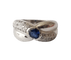 Bague 53 Bague or blanc saphir diamants 58 Facettes