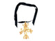 Collier vintage collier pendentif CHRISTIAN LACROIX croix dore 58 Facettes 266572
