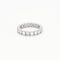 Bague 55 Alliance Américaine or blanc diamants 58 Facettes 240 565