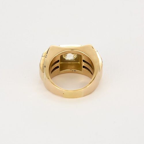 Bague 52.5 Bague en Or jaune & blanc 18k Diamant 58 Facettes CAS01452