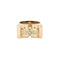 Bague 52 Bague Tank en or jaune, or blanc et diamants 58 Facettes CLA0749