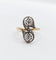 Bague 51 Bague toi et moi antique or jaune, diamants, monture à enroulement (circa 1900) 58 Facettes A05284