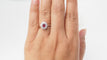 Bague 53 Bague marguerite en or blanc, rubis et diamants 58 Facettes 31286